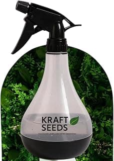 Kraft Seeds 770ml Spray Bottle for Plants, Compact Water Spray Bottle, Garden with Adjustable Nozzle, Leak-Proof Hand, Multi-Purpose use, Transparent Sprayer for Lawn Garden
