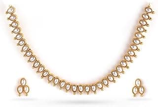 Rubans Necklace Set Gold Plated Traditional Stylish Jewellery Gift for Women & Girls