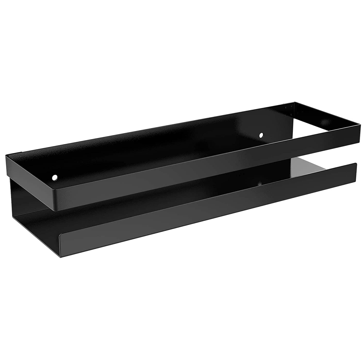 iSTAR Metal Multi-Purpose Wall Mount Floating Wall Shelf Storage Shelves for Kitchen, Bathroom, Bedroom, Office, Pack of 1 (Small, Black)