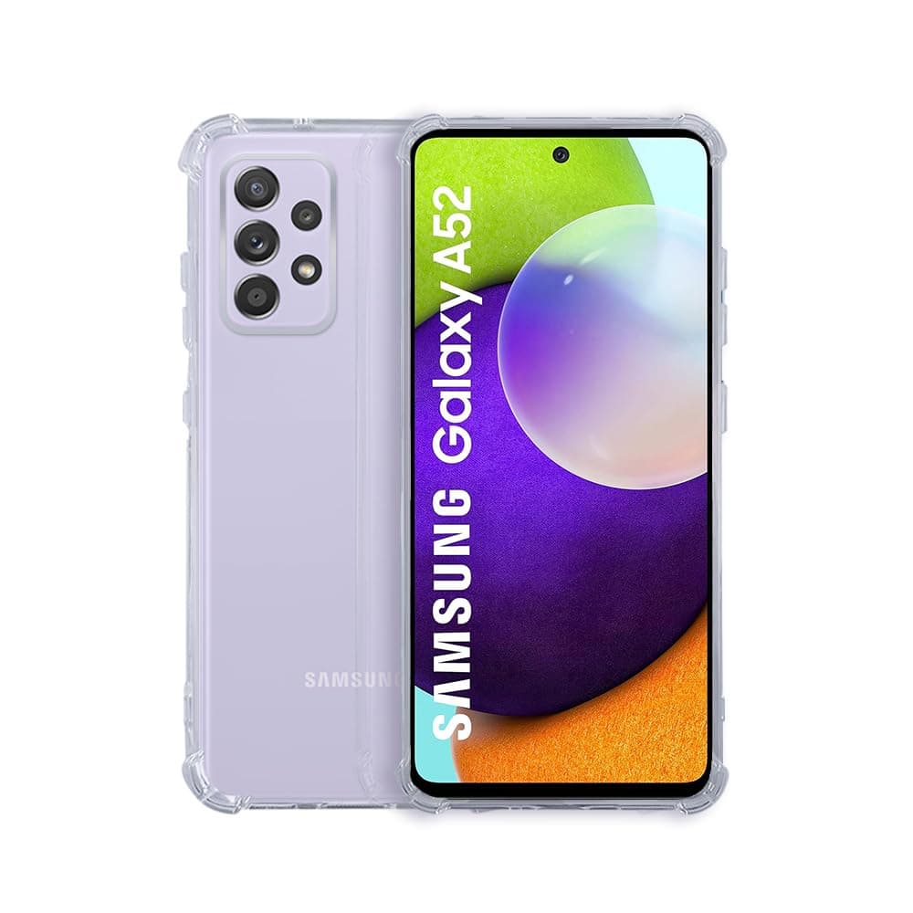 7SEVEN® Back Cover for Samsung Galaxy A52 / A52S 4G / 5G Transparent Mobile Back Case Shock Proof Design Camera Edges Protection Crystal Clear Phone Case Silicon Soft TPU & Flexible Bumper Phone Cover