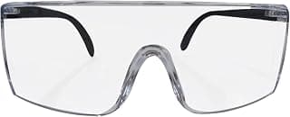 3M Polycarbonate 1709IN Safety Goggles Hard Coat Eye Protector Anti Pollution Eyewear For Multipurpose Use In Riding Motorcycle, Construction, Clear Transparent (Pack Of 1)