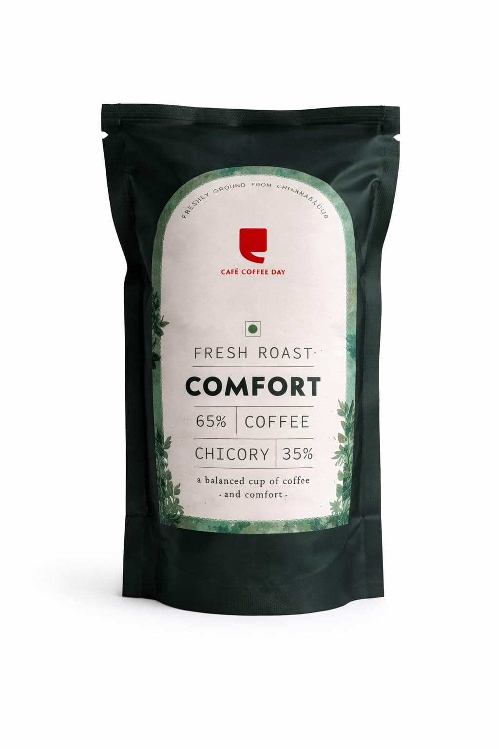 Cafe Coffee Day Comfort 65% Coffee 35% Chicory - 200Gm | Medium To Dark Roast | South Indian Filter Coffee | Fresh From Chikmagalur Factory, Packet