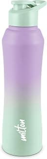 MILTON Comet 1000 ISI Certified Stainless Steel Water Bottle I Leak Proof I Rust proof I Single Walled I Ideal for Office, School, Home, Gym, 1000 ml, Purple & Mint Green