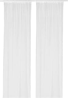 Ikea Lill Polyester Net Curtains (White, 280x300 cm) - 2 Curtains