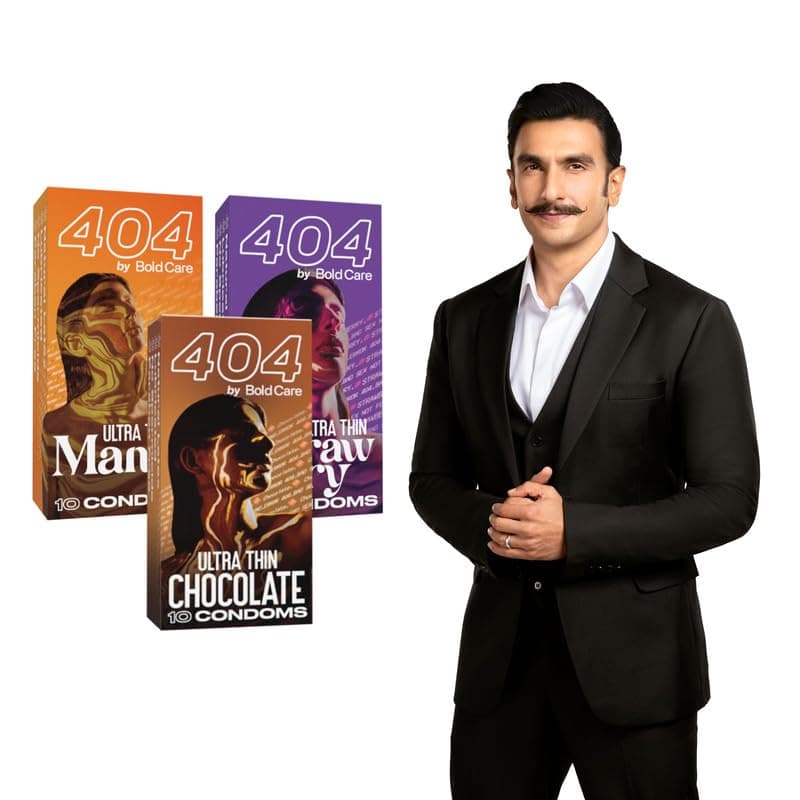 Bold Care 404 Super Ultra Thin Chocolate Flavored Condoms + Bold Care 404 Super Ultra Thin Mango Flavored Condoms + Bold Care 404 Super Ultra Thin Strawberry Flavored Condoms - Combo pack - 30 Pcs