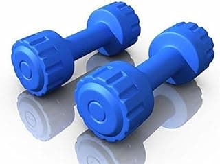 Protoner Pair of 1 kg Each PVC Dumbbells Set Blue
