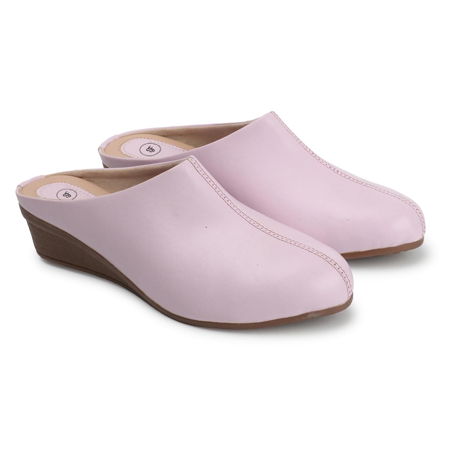 SHENELLFASHION Mules for Women, Open Back Wedge Heel Slip on Formal Shoes & Sandals Girls