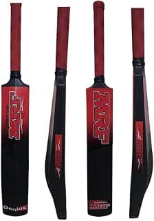 Cricket Plastic Bat for Kids, Black, Size 6, Rubber Grip, Lightweight, Beginner, Ambidextrous, 68 cm
