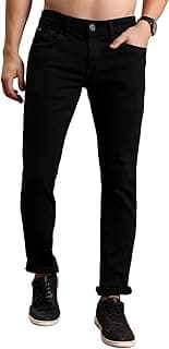 Highlander Men’s Straight Fit Jeans | Mid Rise | Stretchable | Designed for Comfort & Ease of Movement| Jeans for Man
