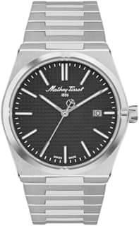 Mathey-Tissot Stainless Steel Black Dial Quartz Analog Watch for Men - H117An