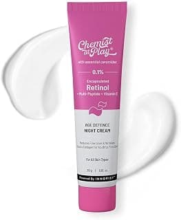 Chemist at Play 0.1% Encapsulated Retinol Night Cream for Face | Anti Aging cream for Women & Men | Reduces Wrinkles & Sunspots | Lightweight & Fast-Absorbing | All Skin Types | Boosts Collagen | 30 g