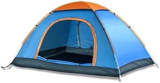 SAIMAA Portable Camping Tent Waterproof for Camping | Superior Air Ventilation | Ideal for Picnic Hiking Tracking Dome Tent House for Camping| Accessories with Bag (Blue/Green) (2 Person)