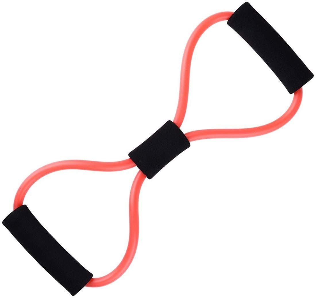 Generic 8 Shaped Elastic Resistance Band for Yoga & Exercise - Durable & Portable Home Gym Equipment for Women & Men - Elastic Toning Tube