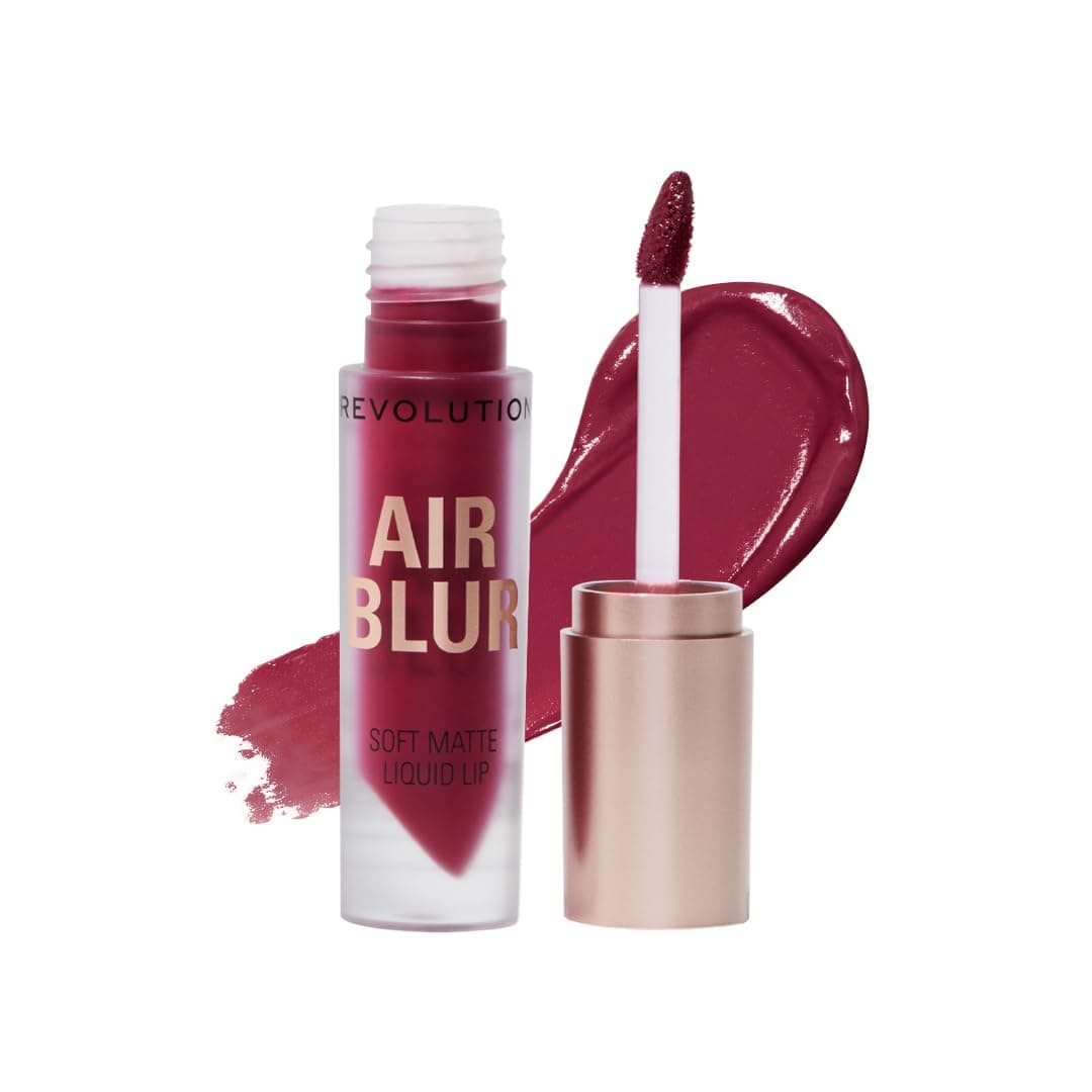 Revolution Air Blur Matte Liquid Lipstick- Rosewood | Bold Color, Soft Focus Finish | Lightweight, Non-Drying, Transfer-Proof | Long-Lasting Velvet Matte Lipstick with Tear-Shaped Applicator - 3.5ml