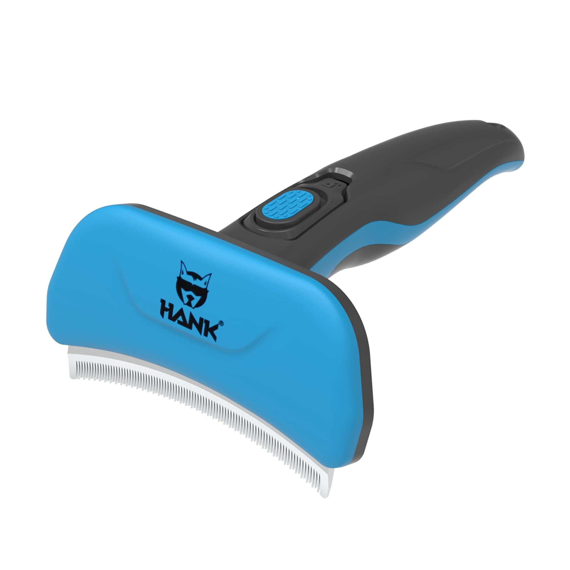 HANK Deshedding Brush for Dogs - Pet Grooming Tool - Zig Zag 6mm Large Blade - Reduce Dog Hair Shedding - Suitable for Short Medium Long Hair & All Breeds (Curved Shape)