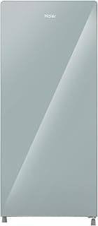 Haier 190L 3 Star Direct Cool Single Door Refrigerator|Premium Glass Finish|3 Toughened Glass Shelves|Large Veg Box|1 Hour Icing Technology|Easy Clean Back (HRD-2103CMG-P, Mirror Glass)
