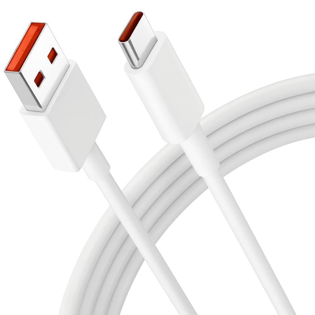 MI-Original 67W HyperCharge Fast Turbo Charging Data Cable | Type-C USB Cable Compatible with Redmi Note 13 Pro/12 Pro/11 Pro 5G/11S/10 Pro Max, Poco X5/X4 Pro/X3 Pro, Mi 14/11, (Ash White)