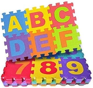 Fitness Mantra® Alphabet and Number Mini Puzzle Mat for Kids Learning & Fun Purpose[Suitable for Above 2 Years Children][36 Pcs.][Play is The Highest Form of Learning]