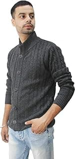 Matelco Mens Woollen Buttoned Sweater Full Sleeves for Winters