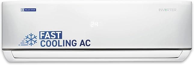 Blue Star 2 Ton 5 Star, Inverter Split AC (Copper, Convertible 5 in 1 Cooling, Multi Sensors, Dust Filter Blue Fins, Self Diagnosis, IC524DNUR,White)