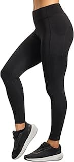 Boldfit Mid-Rise Ankle-Length Gym Leggings for Women – Breathable, Stretchy Polyster Yoga Pants, Sweat-Wicking, Non-See-Through Activewear, Workout Tights Jeggings with Pockets-Black