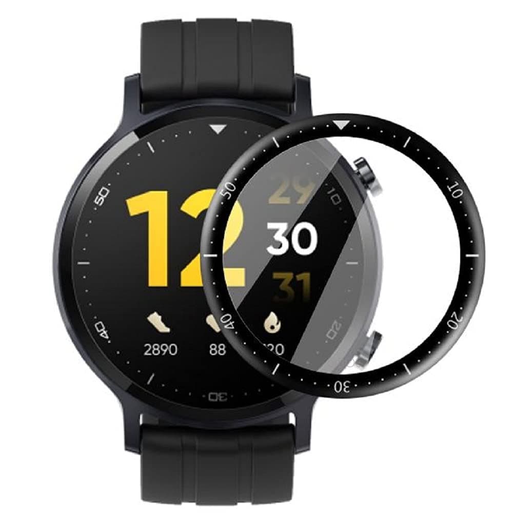 OBOE 3D Curved Tempered Glass Screen Protector Compatible With Realme Watch S for Smartwatch
