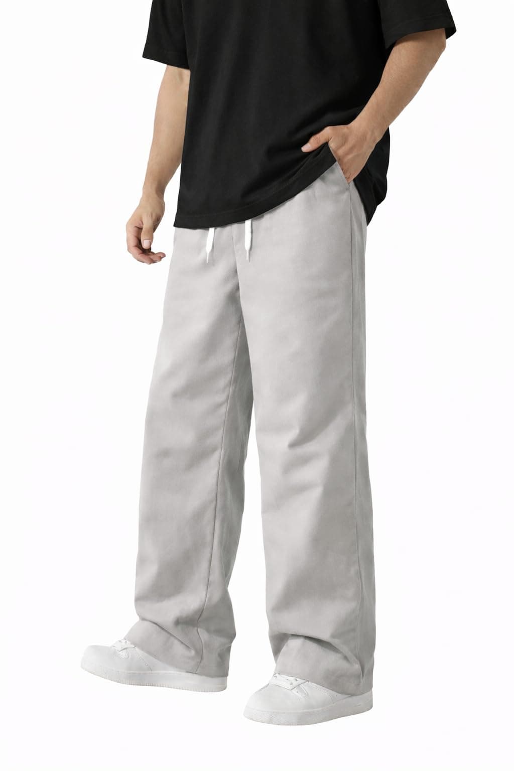 NETCLICK Men's Straight Fit Track Pant with Zipper Pocket | Gym Joggers | Activewear & Casual Sports Lower