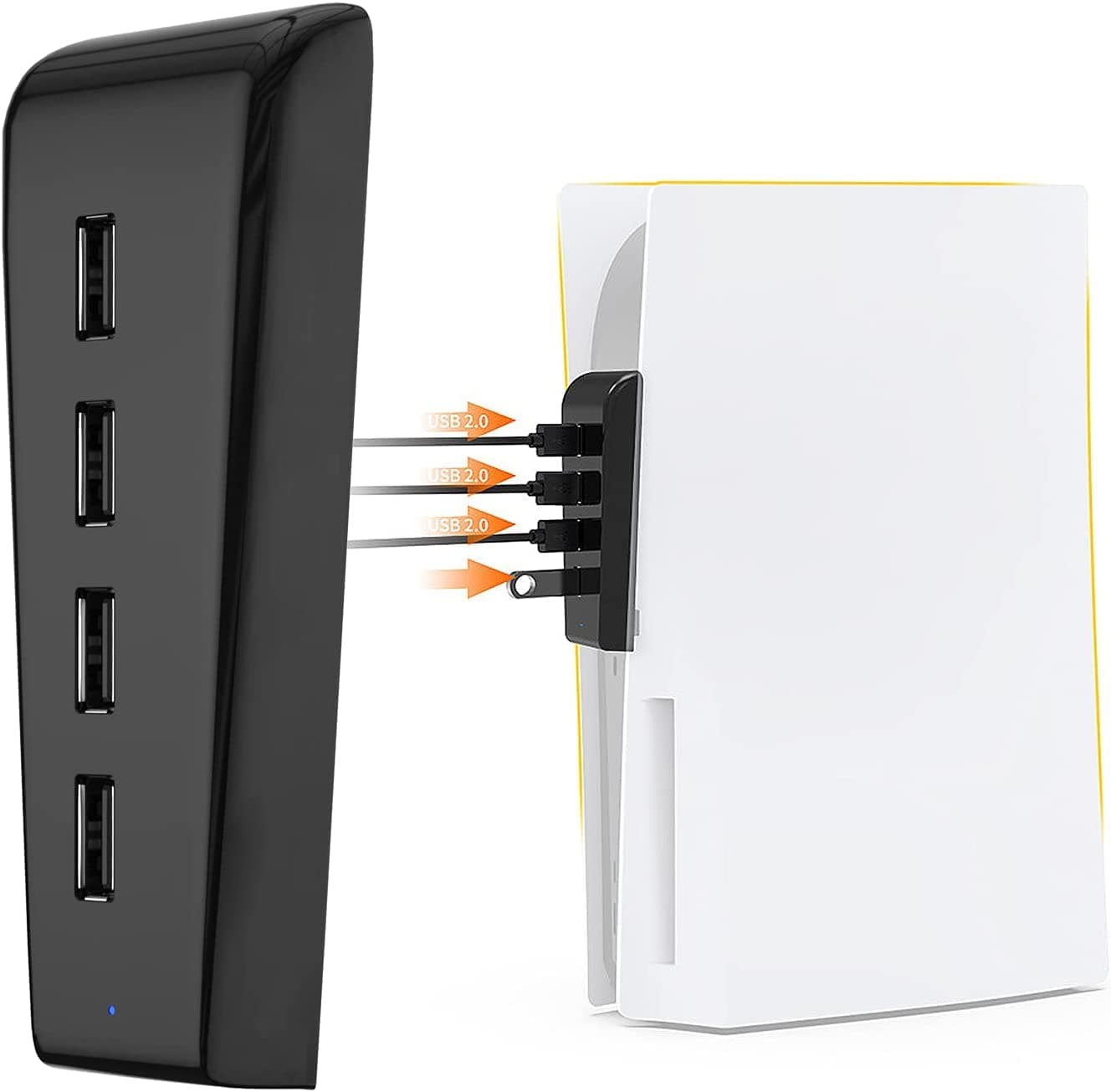 New World USB HUB for PS5, 4 Ports USB HUB Expansion Station for Playstation PS5 ,PC ,LAPTOP,PS4,PS3 and XBOX ONE USB 2.0 Output