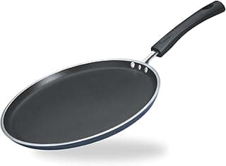 Vinod Zest Aluminium Non Stick Dosa Omni Tawa, 28 cm | 3 mm Thick, 3-Layer Ceramic Coating | Stick-Free & Toxin-Free Surface | for Dosa, Uttapam & Chilla | Bakelite Handle | Gas Base | 1 Yr Warranty