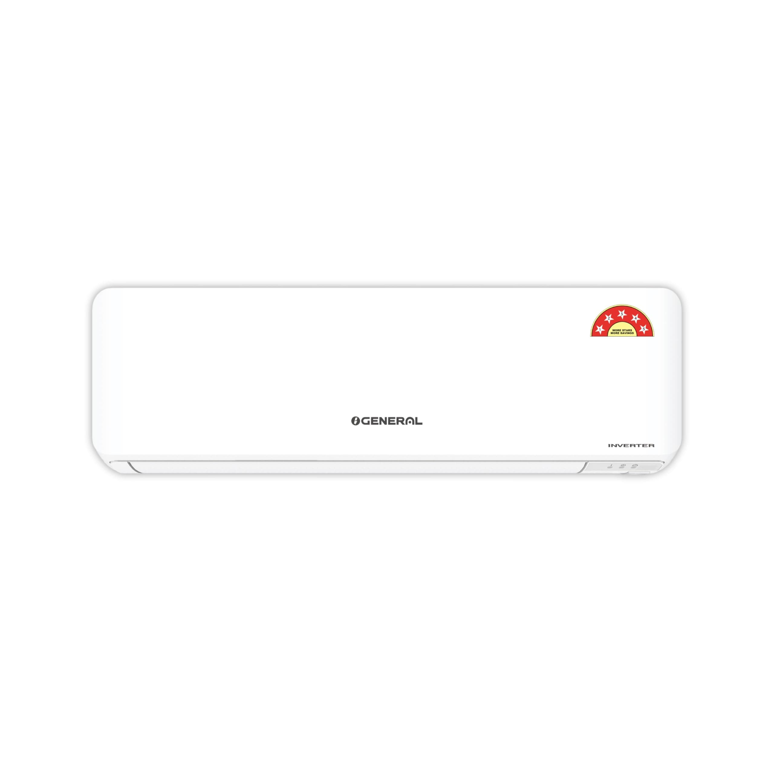 GENERAL 1.5Ton BEE 2026 5 Star Rated,Inverter Split AC(ASGG18CGAB-B,White,Copper,5280W,Powerful Cooling,15m Long Reach Airflow,4 Way Swing,55°C Max,Suitable for 170~200 Sft,Free Standard Installation)