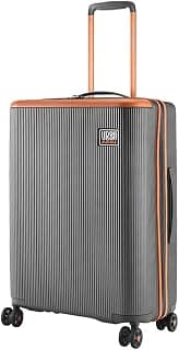 Urban Jungle by Safari, The Lumolite Light Weight Medium (65cm) Check in Trolley, 74L Capacity Hard Sided Polycarbonate Suitcase,TSA Approved Lock, 8 Silent Wheels (Grey)
