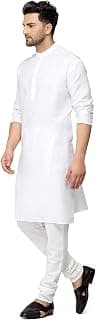 Multi Colored Cotton Plain Men's Ethnic Kurta Only
