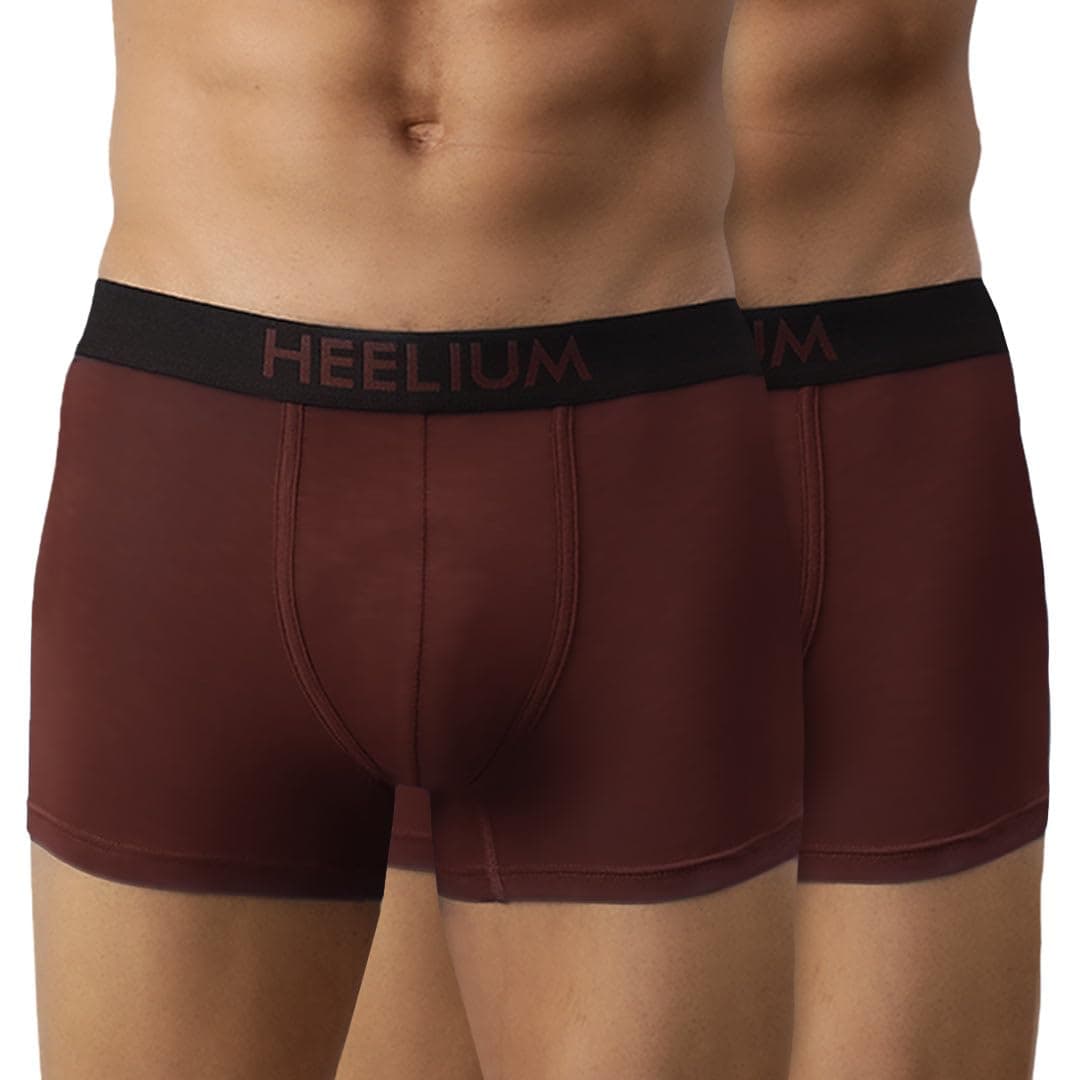 HEELIUM Bamboo Underwear Trunk for Men | 3X Softer Than Cotton & Odour Free | Stretchy Fabric & Durable Waistband