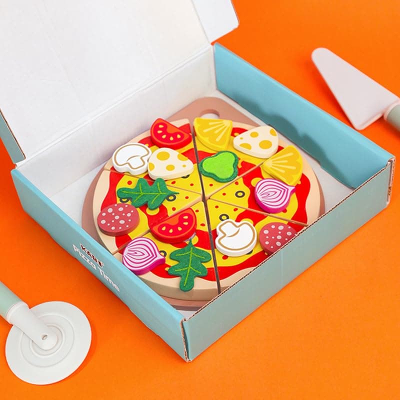 BLiSS HUES Kitchen Toy Set with Kitchen Playset -Interactive Role Play Toys for Girls and Boys (Pizza)