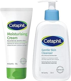 Cetaphil Moisturising Cream 100g and Gentle Skin Cleanser 236 ml Combo