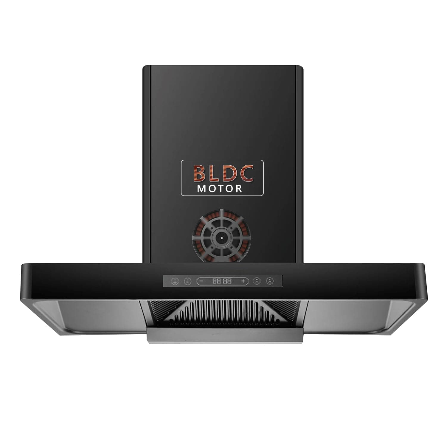 KAFF KET 90B-DC 90cm 1400m³/hr BLDC Autoclean T-Shape Shape Chimney | Real Time Display I 9-Speed | Touch & Gesture Control | 9 Speed | 2 Yrs Comprehensive Warranty, Lifetime on Motor*