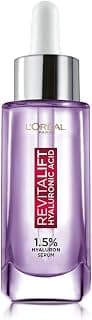 L'Oreal Paris Revitalift Serum, Hydrating and Plumping, Fast Efficacy Formula, Replumps Skin in 1H, Reduces Fine Lines, With 1.5% Micro-Epidermic Hyaluronic Acid, Validated by Dermatologists, 15ml