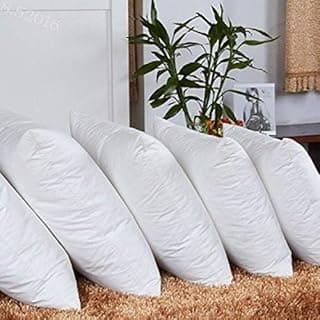 JDX Microfiber Cushion Filler, 16 x 16 Inch, (Set of 5) | Cushions, Cushions for Sofa, Cushion, Cushion Pillow, Cushion 16 inch x 16 inch, Hollow Fiber Sofa Cushions Set of 5