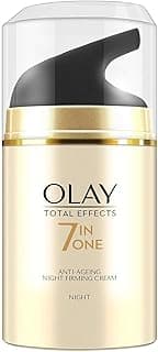 Olay Total Effects Night Cream |with Vitamin C, B5, Niacinamide, Green Tea |Fights 7 signs of ageing every night for glowing, hydrated and younger looking skin |Suitable for Normal, Dry, Oily & Combination skin |50 gm