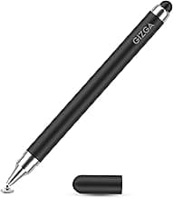 Gizga Essentials 2 in 1 Universal Stylus Pen for All Touchscreen Devices| Fine Point Disc Tip & Soft Rubber Tip Touch Pen for iPad/Pro/Air/mini, iPhone, iOS/Android, Tablets, Smartphones, (Black)