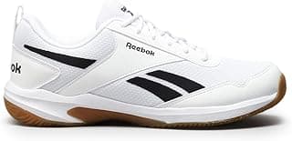 Reebok Men's Badminton Shoes Cushioned Non-Marking Indoor Sports Shoes for Men | Lightweight Flexible Court Shoe | Badminton, Tennis & Indoor Sports | Courtflex M