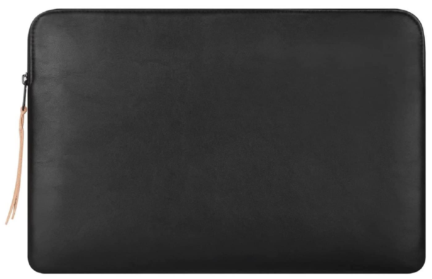 CONTACTS Faux Leather Laptop Sleeve Compatible with 16 Inch MacBook Pro 2019-2020- Zero Movement + Water-Resistant + No Scratches by Zipper - Black