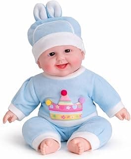 Dimitra Cute Baby Boy Doll – Soft Plush Teddy Toy with Touch Sensor, Talking & Musical Features for Kids, Boys & Girls | Interactive Playtime Companion (Colour and Cloth as per Stock)