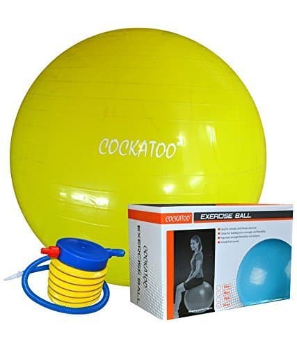 Cockatoo Anti-Burst Gym Ball (55 Cm to 95 Cm) with Foot Pump, Exercise Ball