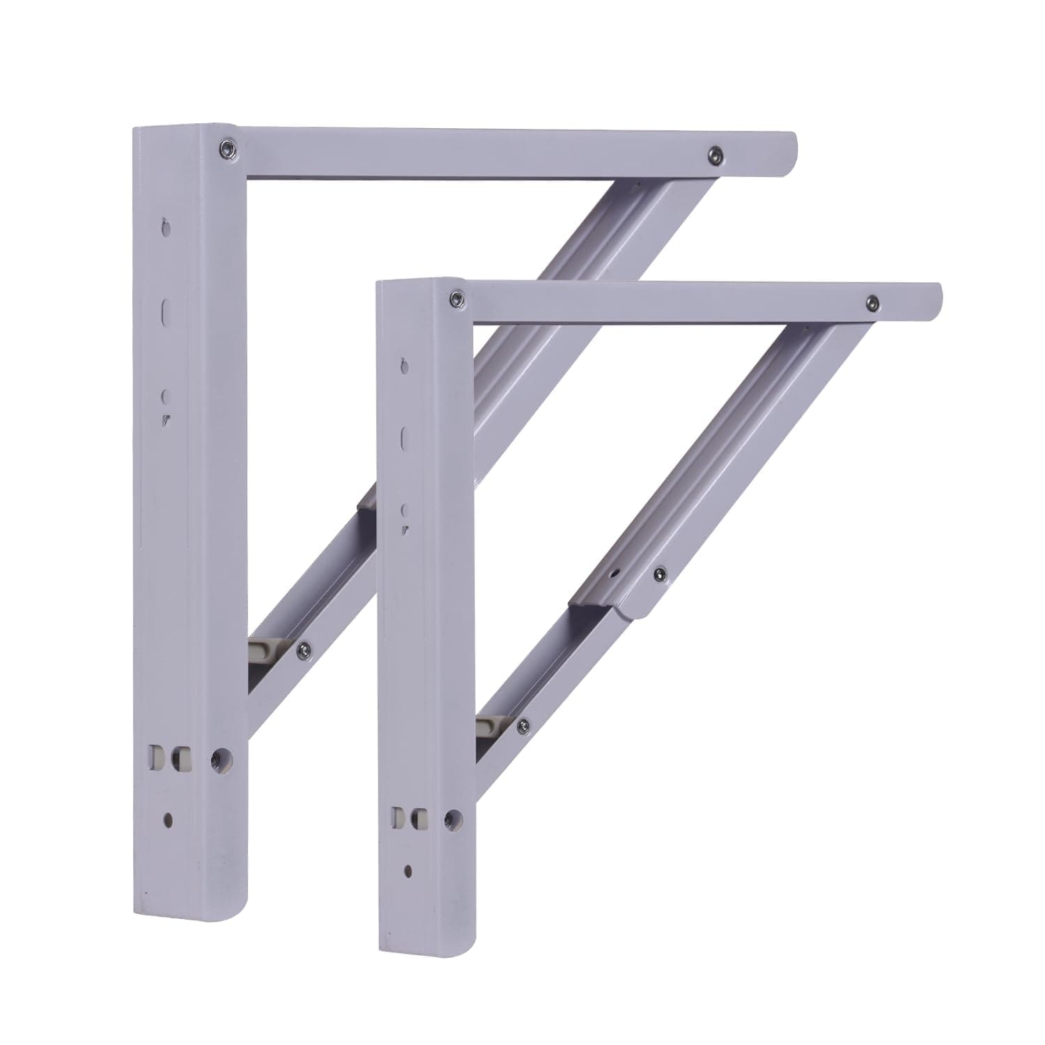 Compal Folding Shelf Brackets Foldable Brackets for DIY Folding Shelves or Tables, Shelf Brackets Collapsible, Bracket, Wall Brackets, Wall Angle Bracket, Folding Table Bracket (16 Inch Bracket)