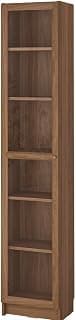 MARIAS KOMMERCE Billy/OXBERG Bookcase with Glass Door, Brown Walnut Effect/Clear Glass, 40x30x202 cm (15 3/4x11 3/4x79 1/2 ")