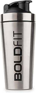 Boldfit Stainless Steel Gym Shaker Bottle Shaker Bottles for Protein Shake 100% Leakproof Guarantee Protein Shaker Sipper Bottle Pre Workout Steel Shaker With Measurement 700 ml