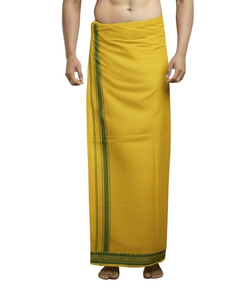 SYA Threads Thalapathy Border cotton dhoti for men's | Soft veshti for men | 2 Meter | Unstitched