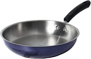 Meyer Centennial Nickel Free Stainless Steel Fry pan | Steel Frypan for Cooking | Stainless Steel Frying Pan | Frying Pan Induction Base, 26cm, Blue Diamond