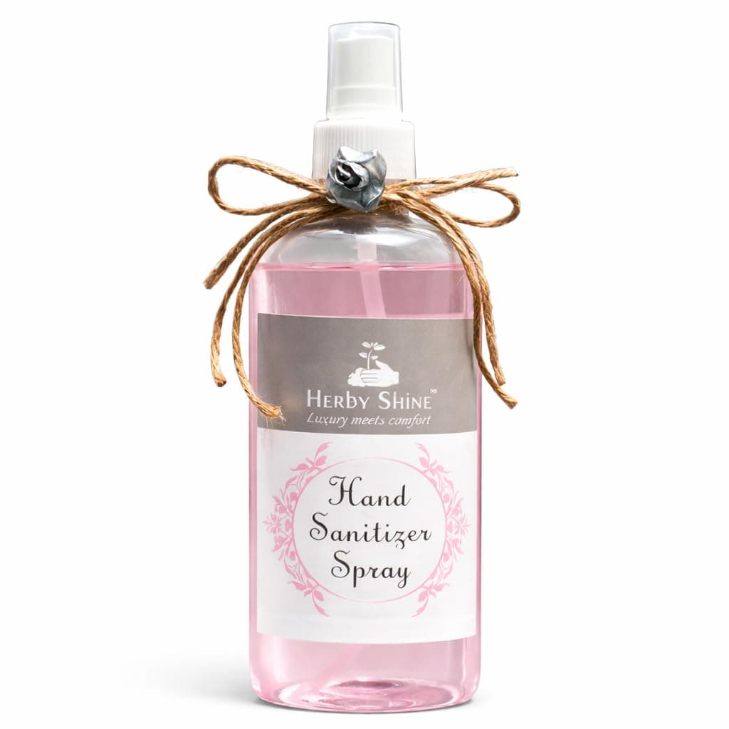 Herbyshine Hand Sanitizer Spray 500ml | 70% Alcohol Disinfectant | Kills 99.9% Germs | Multi-Surface & Toilet Sanitizer | Quick Dry, Skin Safe, Rose Fragrance | Chiemical Free Pack 1